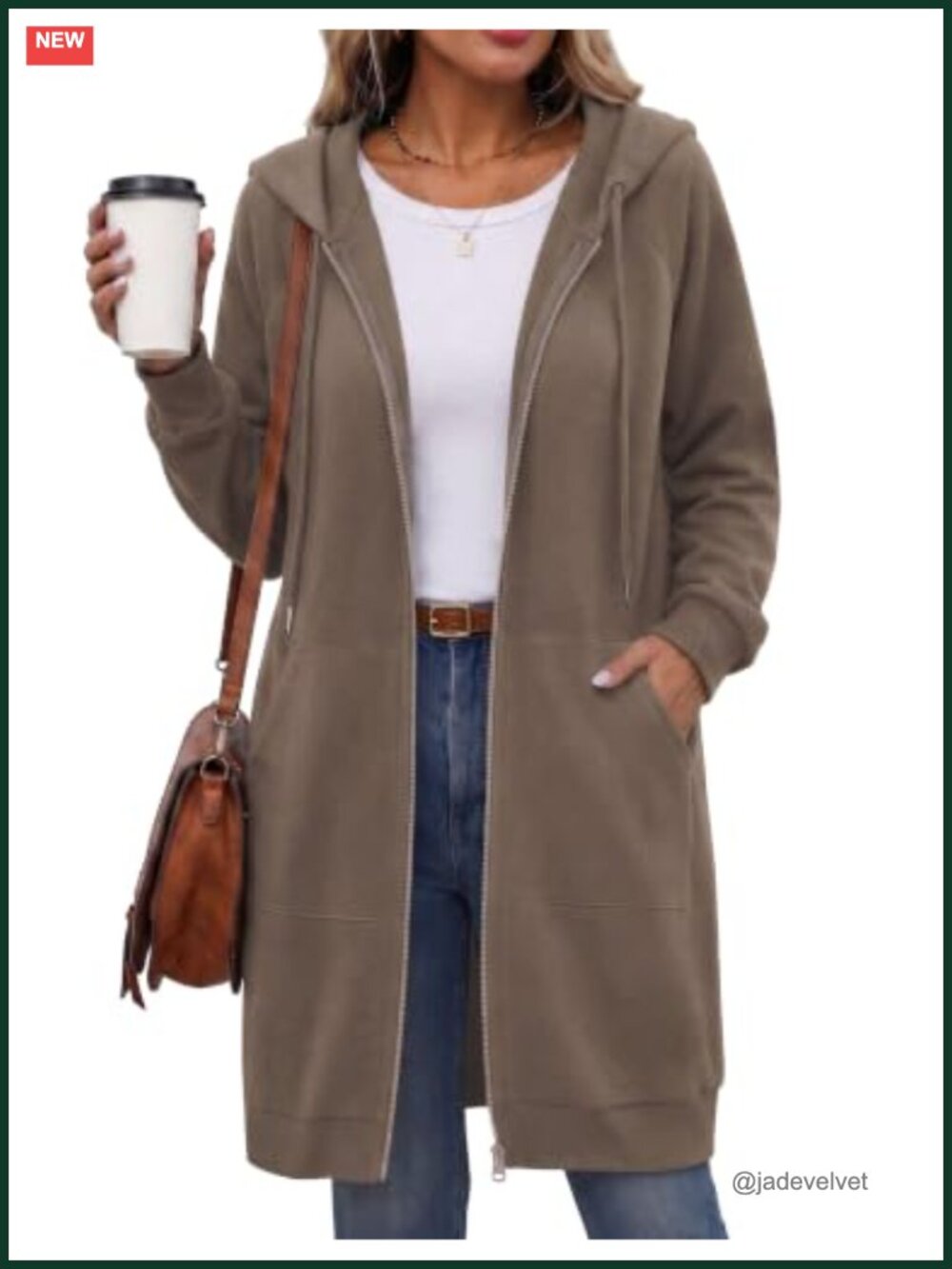 Women's Oversized Fleece Zip Up Hoodie Long Tunic Sweatshirt